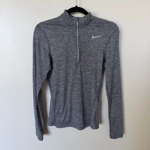 NIKE Dri-Fit Heathered Charcoal Grey 1/4 Zip